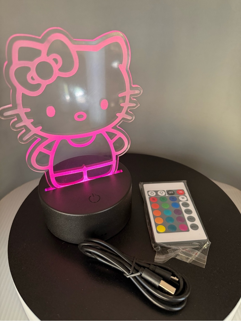 Hello Kitty LED Acrylic Night Light - multi colors